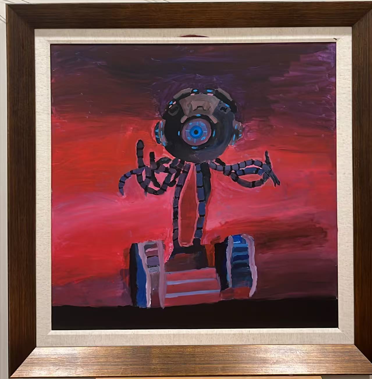 An octopus painting completed by a young member during the April theme activity.